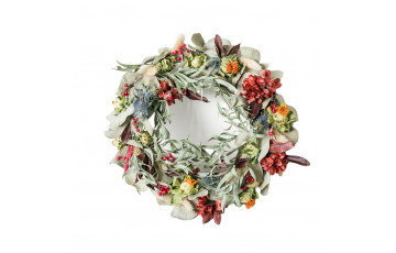 sample Real And Natural Dried Flowers Christmas Wreath Lobular Boxwood Garlands decoration